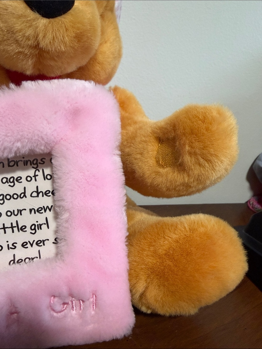 Winnie the Pooh “It's A Girl” Disney Stuffed Plush Toy Picture Photo Frame - Picture 4 of 9